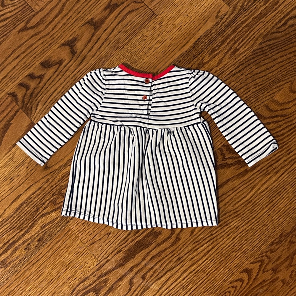 Koala Kids | Love and Hearts Navy and White Striped Matching Set - Picture 3 of 7